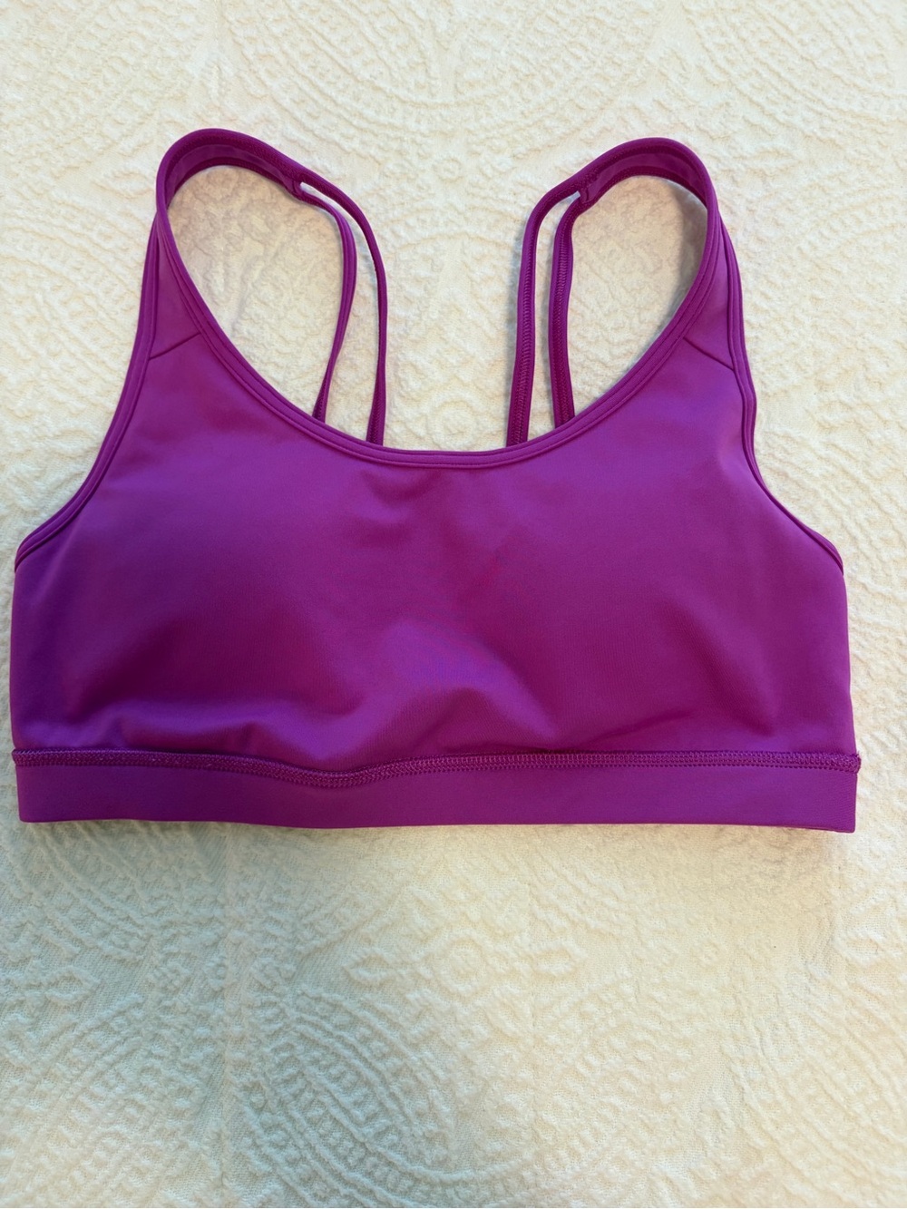 adidas Magenta Double-Strap Sports Bra